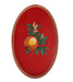 Tray oval hand-painted 33cm red Les Ottomans - -. FOODIES IN HEELS