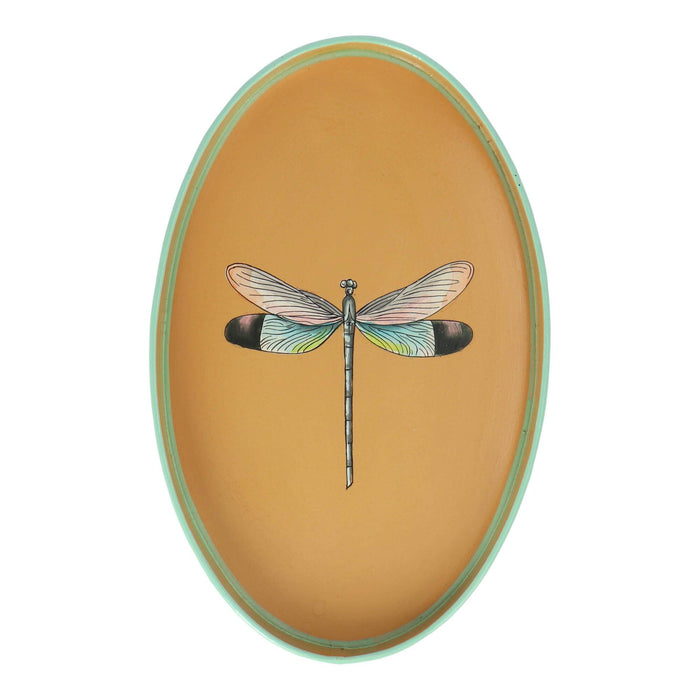 Tray oval hand-painted 33cm butterfly Les Ottomans - -. FOODIES IN HEELS