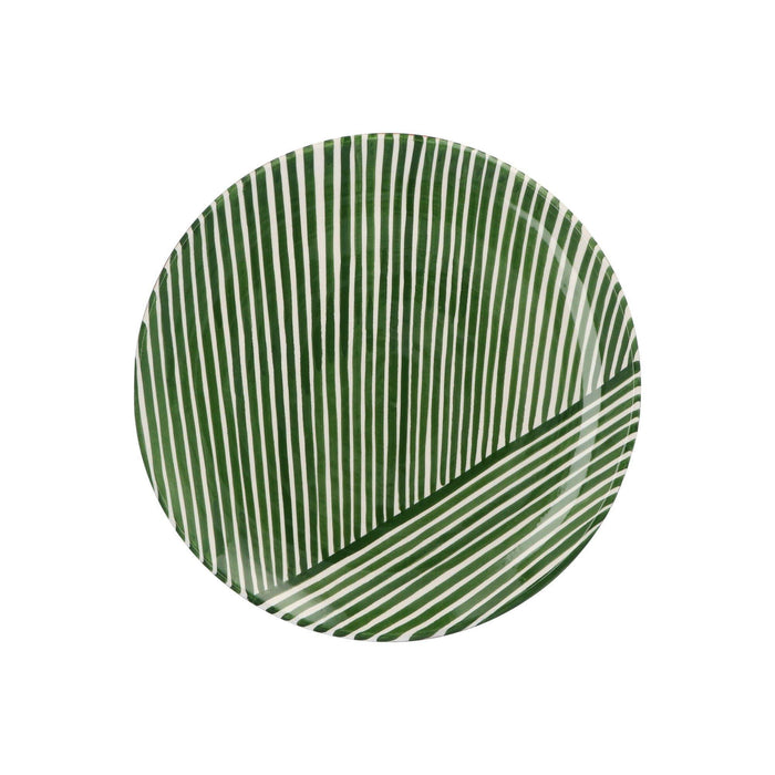 Dinner plate with criss-cross pattern dark green 27cm Casa Cubista - FOODIES IN HEELS