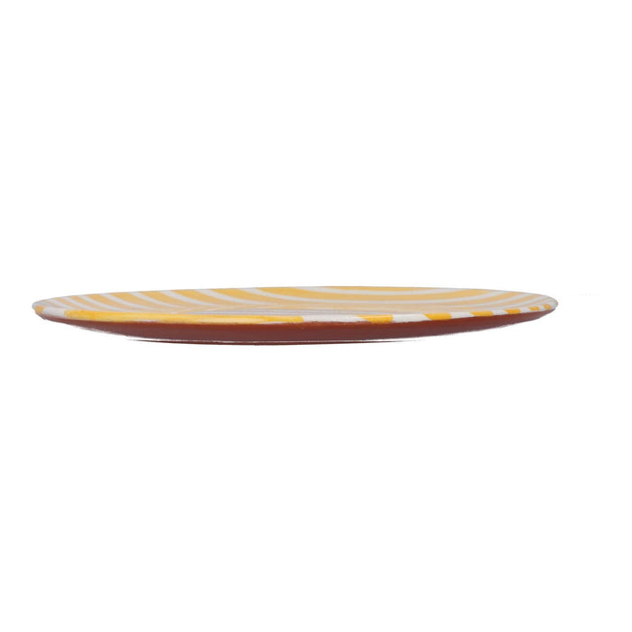 Dinner plate with stripe pattern yellow 27cm Casa Cubista - FOODIES IN HEELS