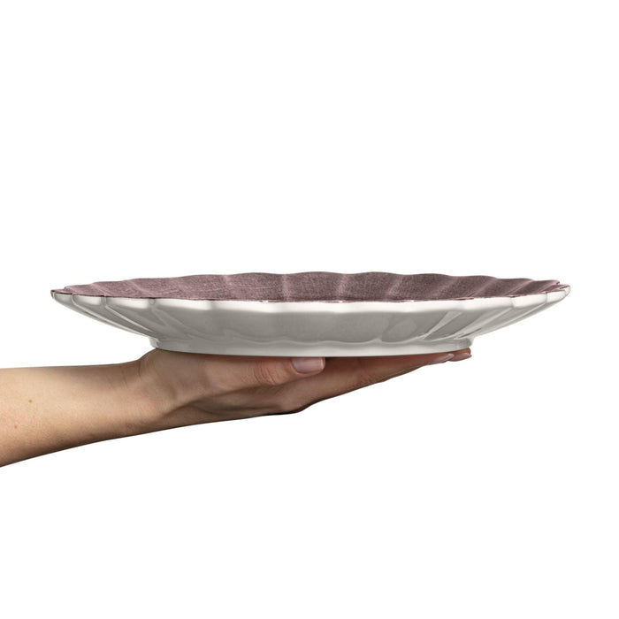 Dinner plate Oyster 28cm plum - Dinner plates - Mateus