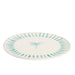 Dinner plate palm tree ivory green smooth rim 25,5cm - Dinner plates - Enza Fasano