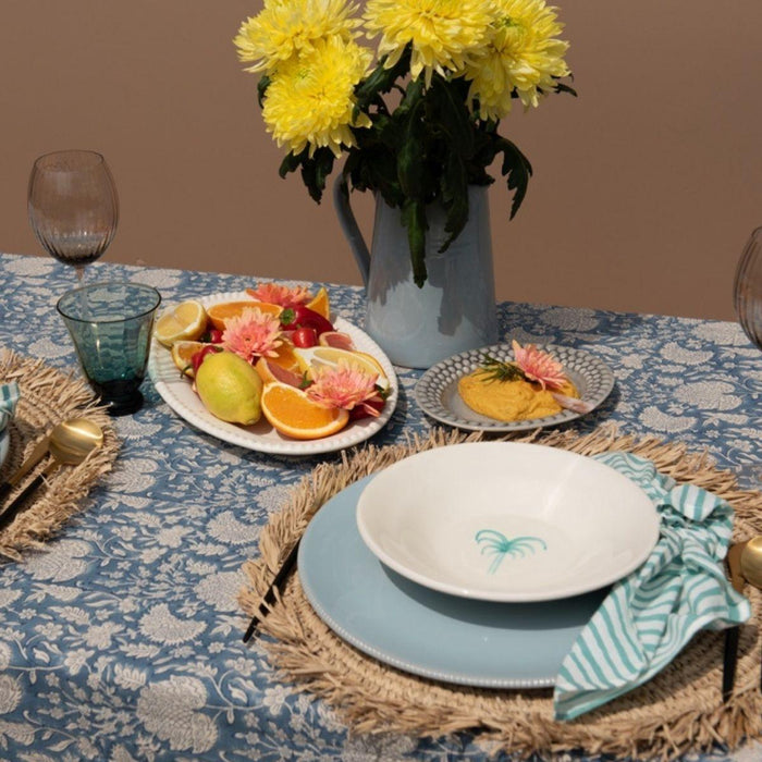 Dinner plate Pizzolato Powder blue 28,5cm - Dinner plates - Enza Fasano
