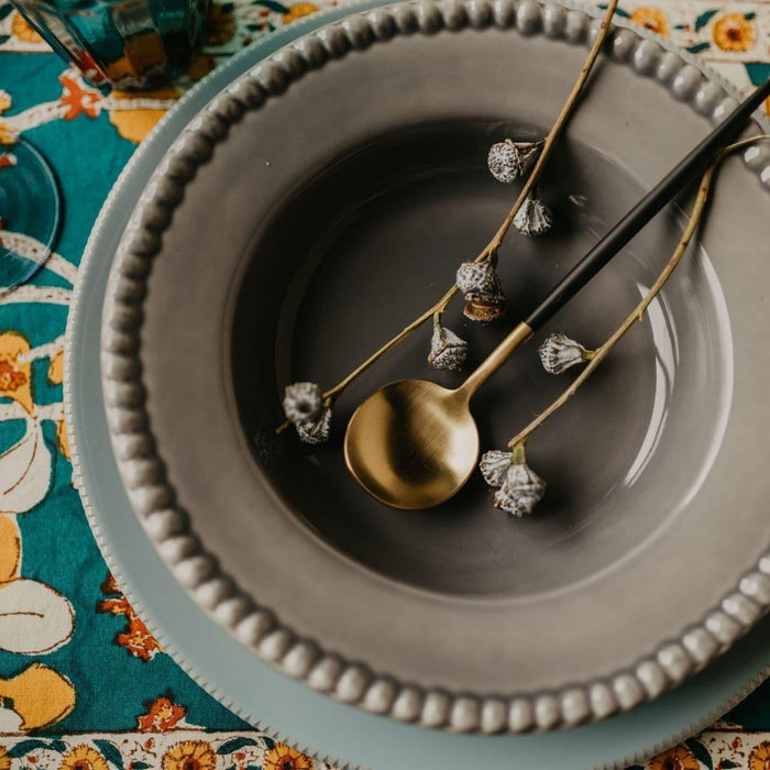 Dinner plate Pizzolato Powder blue 28,5cm - Dinner plates - Enza Fasano
