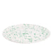 Dinner plate white green splashes smooth edge Smammriato 28,5cm - Dinner plates - Enza Fasano