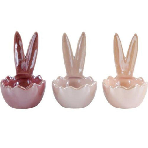 Egg cups Rabbit porcelain Glossy II (set of 3) Hoff - FOODIES IN HEELS