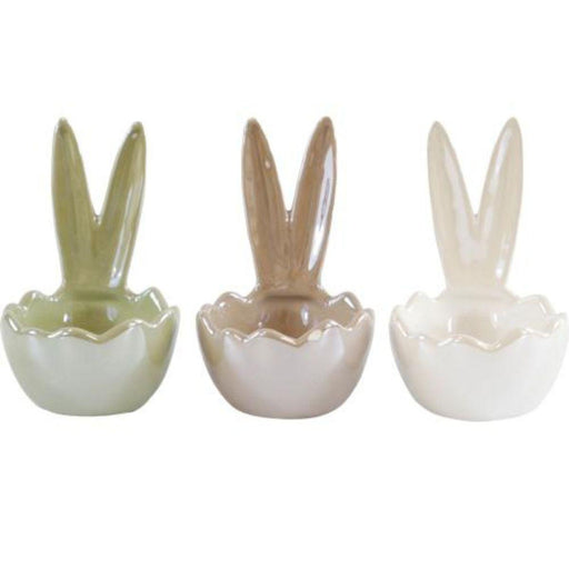 Eierdopjes Rabbit porselein Glossy (set van 3) Hoff - FOODIES IN HEELS
