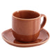 Espresso cup and saucer Svelte terracotta Nosse - -. FOODIES IN HEELS