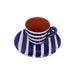 Espresso cup and saucer horizontal stripe blue (set of 2) Casa Cubista - -. FOODIES IN HEELS