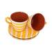 Espresso cup and saucer horizontal stripe yellow (set of 2) Casa Cubista - -. FOODIES IN HEELS