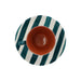 Espresso cup and saucer horizontal stripe teal (set of 2) Casa Cubista - -. FOODIES IN HEELS