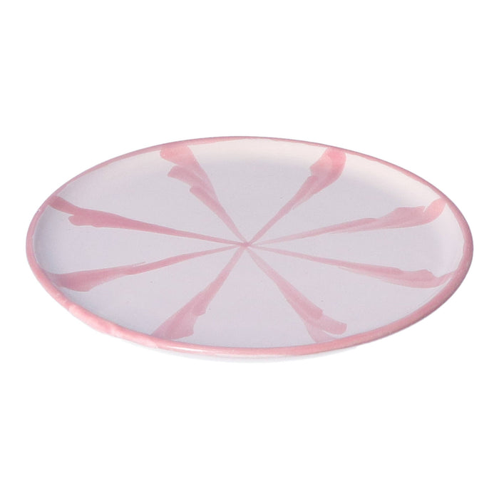 Cake plate stripe pink 15cm - Small plates - Lenta Living
