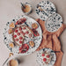 Pastry plate white black splashes Smammriato 16,5cm - Small plates - Enza Fasano