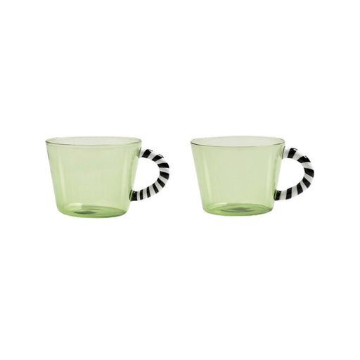 Glass Duet green (set of 2) - Cups - &Klevering