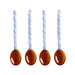 Glass spoons Duet Amber (set of 4) - Cutlery - &Klevering
