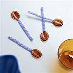 Glass spoons Duet Amber (set of 4) - Cutlery - &Klevering