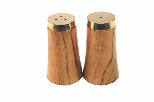 Gold and wooden salt and pepper set Be Home - - FOODIES IN HEELS