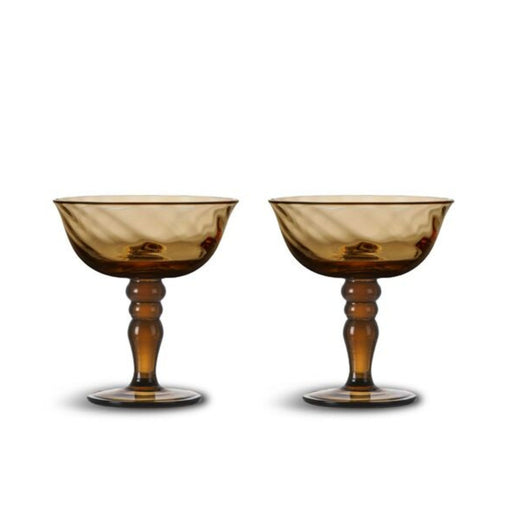 Italian coupe Opacity Brown (set van 2) - Wijnglazen - Byon