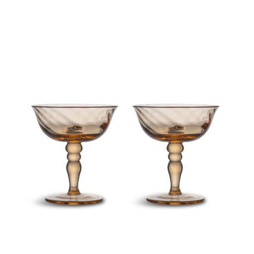 Italian coupe Opacity Peach (set van 2) - Wijnglazen - Byon