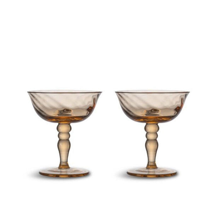 Italian coupe Opacity Peach (set van 2) - Wijnglazen - Byon