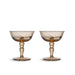 Italian coupe Opacity Peach (set van 2) - Wijnglazen - Byon