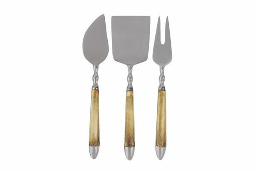 Cheese knife set stainless steel with mottled handle Be Home - -. FOODIES IN HEELS