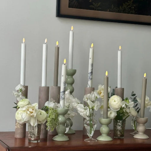 Candlestick Bobbin Sage 10cm - Candlesticks - Addison Ross