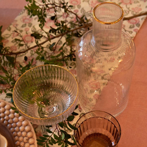 Carafe glass Palermo gold rim 1,5L - Carafes - Lyngby Glas