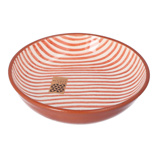 Bowl with narrow stripe pattern terracotta 15cm Casa Cubista - -. FOODIES IN HEELS