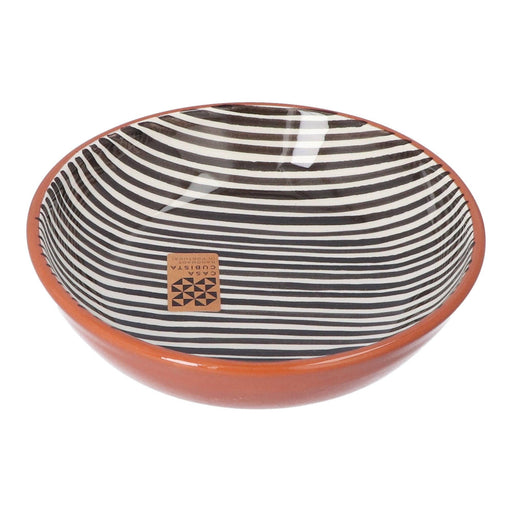 Bowl with narrow stripe pattern black 15cm Casa Cubista - FOODIES IN HEELS