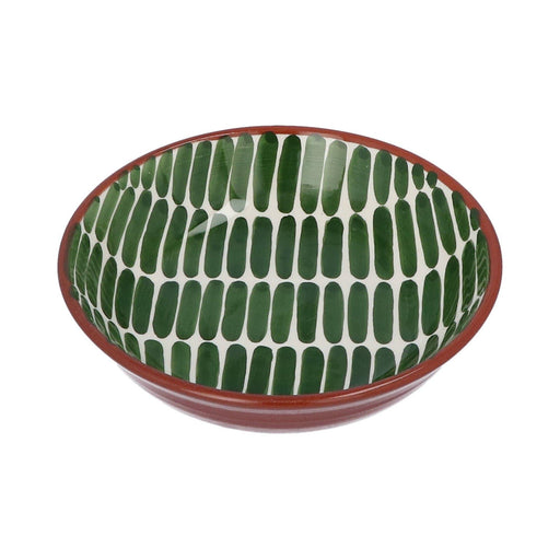 Bowl with stripe pattern dark green 15cm Casa Cubista - FOODIES IN HEELS