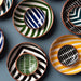 Bowl with stripe pattern dark green 9cm Casa Cubista - FOODIES IN HEELS