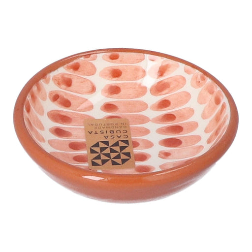 Bowl with stripe pattern terracotta 9cm Casa Cubista - FOODIES IN HEELS