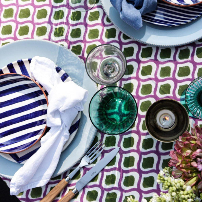 Bowl with stripe pattern blue 15cm Casa Cubista - FOODIES IN HEELS