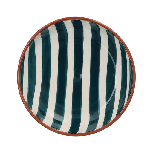 Bowl with stripe pattern teal 15cm Casa Cubista - FOODIES IN HEELS