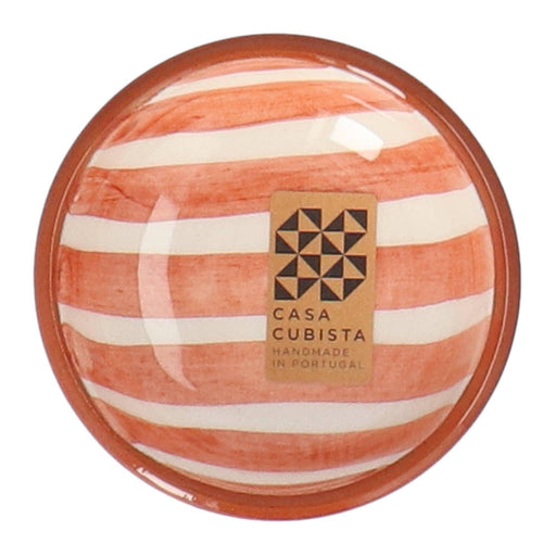 Bowl with stripe pattern terracotta 9cm Casa Cubista - -. FOODIES IN HEELS