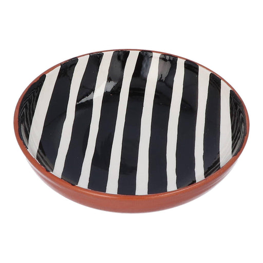 Bowl with stripe pattern black 15cm Casa Cubista - FOODIES IN HEELS
