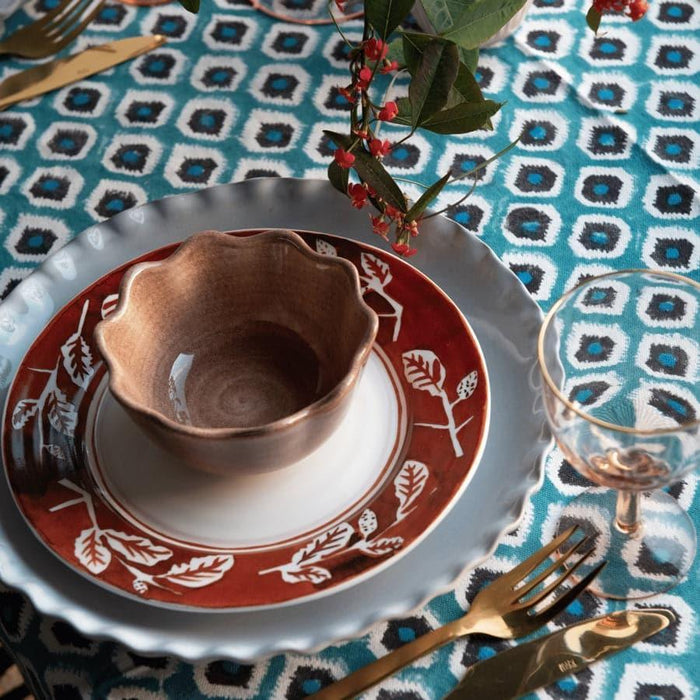 Bowl Oyster mini 13cm cinnamon - Bowls - Mateus