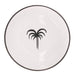 Bowl palm tree white black Pizzolato 19cm - Bowls - Enza Fasano