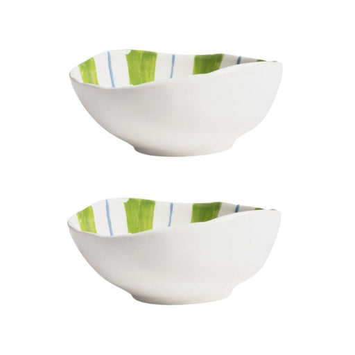 Bowl porcelain Green Ray 16.5cm (set of 2) &Klevering - -. FOODIES IN HEELS