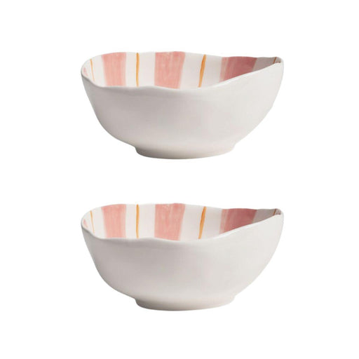 Bowl porcelain Pink Ray 16,5cm (set of 2) &Klevering - -. FOODIES IN HEELS