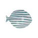 Bowl fish shape white teal 22cm - Bowls - Enza Fasano