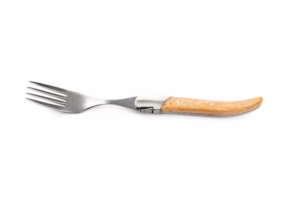 Luxury Line forks oak Stonewash in deluxe case (set of 6) - Cutlery - Laguiole Style de Vie
