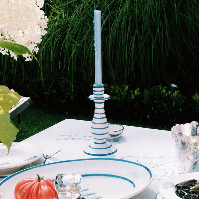 Marinière candlestick ceramic 24cm - Candlesticks - Anna + Nina