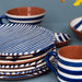 Mug horizontal stripe blue (set of 2) Casa Cubista - -. FOODIES IN HEELS