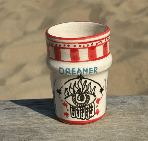 Mok Latte Circus Eye Red & White 13cm - Mokken - Dreamer Collectives