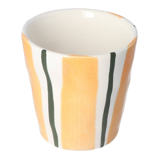 Mok Lungo Coffee Linear Ochre 8,5cm - Mokken - Duro Ceramics