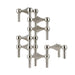 Nagel kaarsenhouder brushed chrome (stapelbaar) (set van 3) - Kandelaren - Stoff Nagel