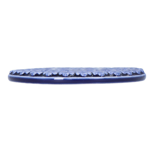 Coaster ceramic cobalt blue Duro Ceramics - -. FOODIES IN HEELS