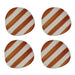 Coaster ceramic stripes red Opjet - FOODIES IN HEELS